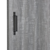 43 in. x 84 in. Weathered Char 8204-16 Solid Core Wood Flush Barn Door with Sliding Door Hardware Kit - Super Arbor
