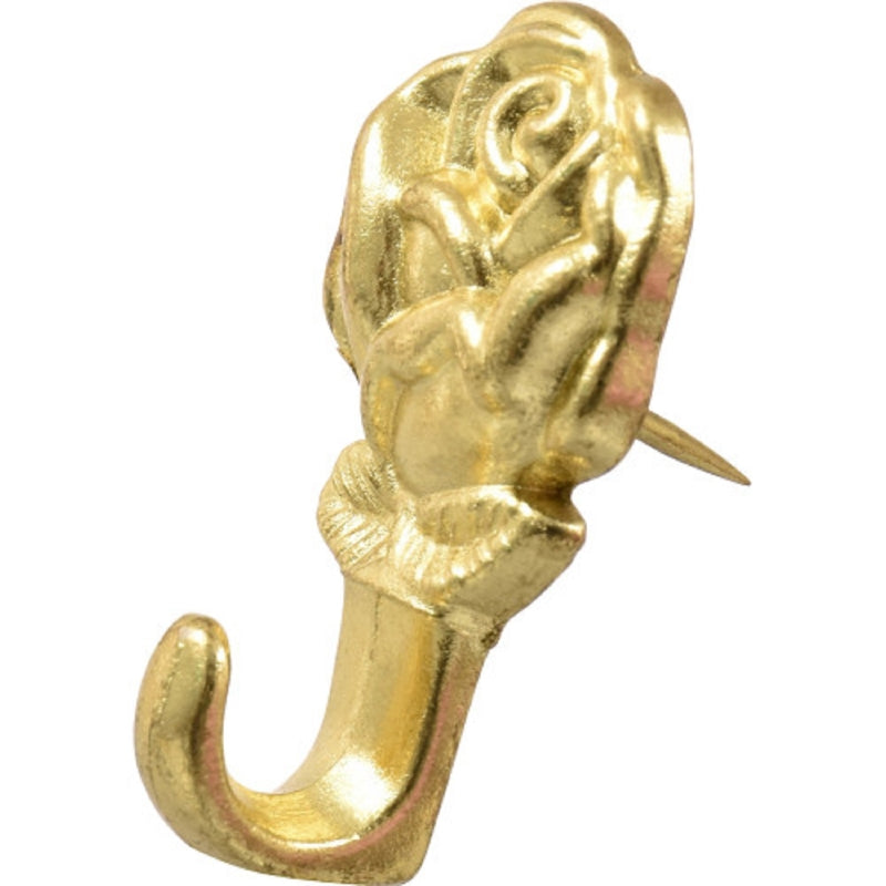 Hillman AnchorWire Gilt Gold Push Pin Picture Hook, 10 lb Capacity, 3-Pack