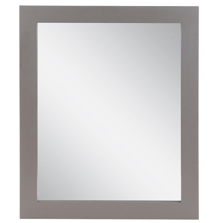 25.67 in. W x 31.38 in. H Framed Rectangular Bathroom Vanity Mirror in Blue