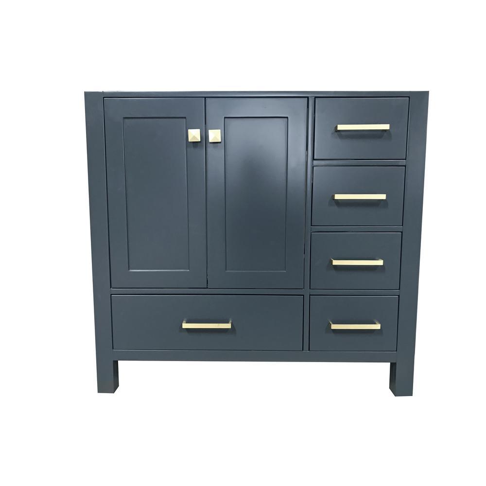 Cambridge 42 in. W Vanity Cabinet Only in White - Super Arbor
