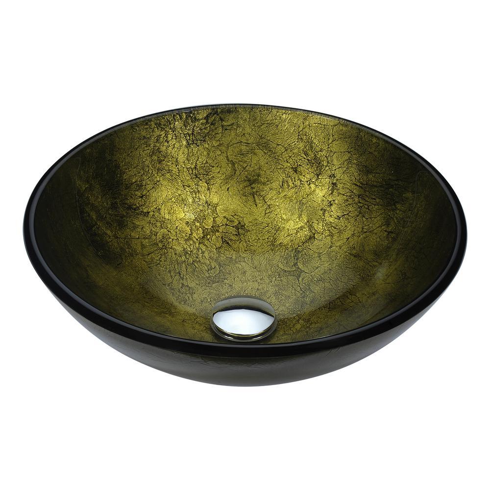 Posh Series Deco-Glass Vessel Sink in Coral Blue - Super Arbor