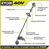 RYOBI 40-Volt Lithium-Ion Brushless Cordless Attachment-Capable String Trimmer (Tool Only)
