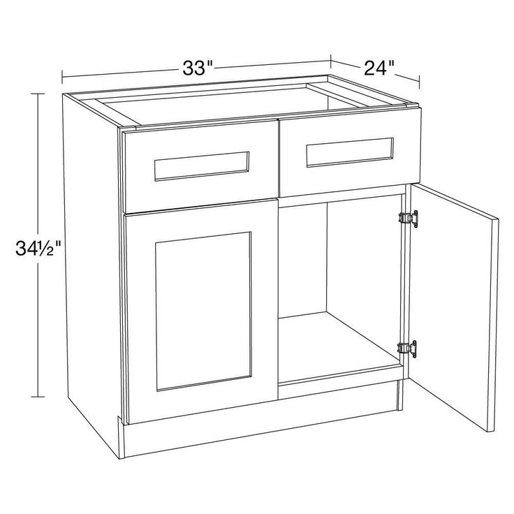 Home Decorators Collection Newport 33 in. W x 24 in. D x 34.5 in. H Assembled Plywood Sink Base Kitchen Cabinet in Mythic Blue with Soft Close