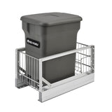 Rev-A-Shelf 24-Quart Plastic Soft-Close Bottom-Mount Pull-Out Trash & Compost Bin – Orion Gray (5349-15CKOG-1)