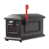 Traditional Black Post Mount Mailbox - Super Arbor