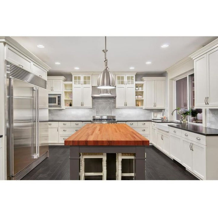 Sparrow Peak Red Oak 10-ft Natural Straight Butcher Block Oak Kitchen Countertop