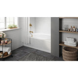 PROJECTA 60 in. x 42 in. Acrylic Left Drain Rectangular Apron Front Bathtub in White - Super Arbor