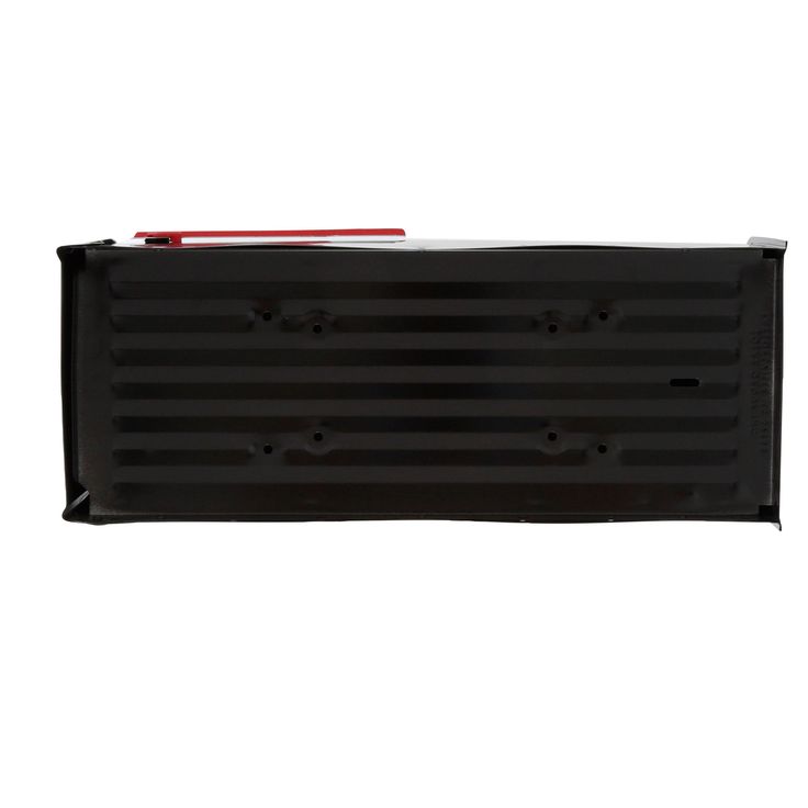 Gibraltar Mailboxes Elite Large, Steel, Post Mount Mailbox, Black, E1600B00