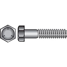 Hillman 1 in. Diameter x 5 in. Length Heat-Treated Zinc Steel Hex Head Cap Screw, 10-Pack