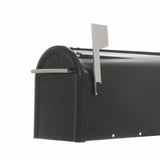 Franklin Medium, Steel, Post Mount Mailbox, Black w/Satin Nickel - Super Arbor
