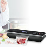 White with Soft Touch Digital Button Controls Food Vacuum Sealer Electric Air Sealing Preserver System