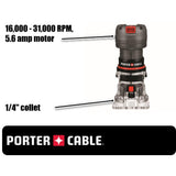 5.6 Amp Variable Speed 1/4 in. Laminate Trimmer - Super Arbor