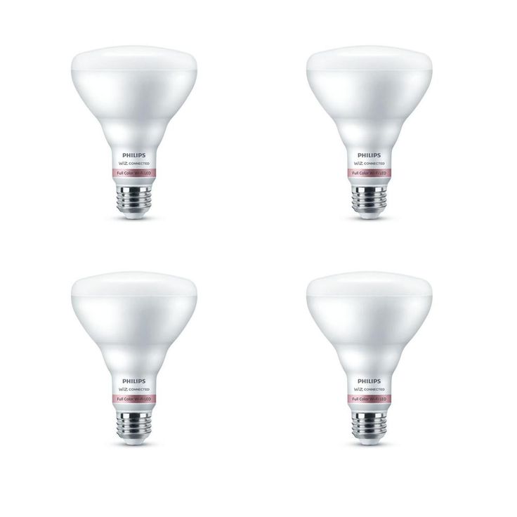 Philips Color and Tunable White BR30 LED 65-Watt Equivalent Dimmable Smart Wi-Fi Wiz Connected Wireless Light Bulb (4-Pack)