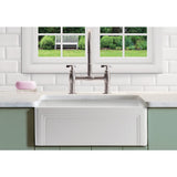 Olde London Farmhouse Fireclay 27 in. Single Bowl Kitchen Sink with Grid with Grid and Strainer - Super Arbor