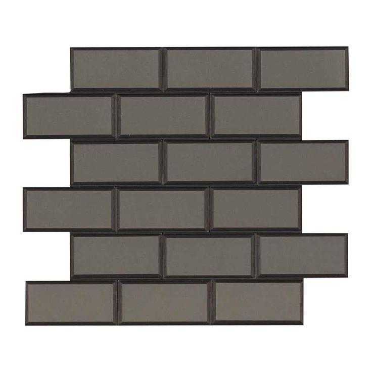 MSI Crisson Bevel Subway Peel and Stick 12 in. X 12 in. X 4 mm Glass Mosaic Tile ( 19.6 sq. ft./case)