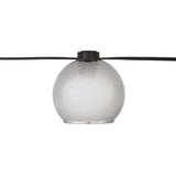 Outdoor/Indoor 10 ft. Plug-In Incandescent G Type Bulb String Light with 8-Smoky Glass Shades