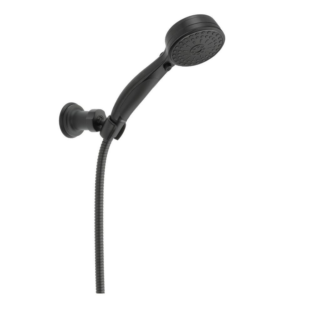 ActivTouch 9-Spray 3.6 in. Single Wall Mount Adjustable Handheld Shower Head in Matte Black - Super Arbor