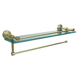 Waverly Place 22 in. L x 5 in. H x 5 in. W Paper Towel Holder with Gallery Clear Glass Shelf in Polished Nickel - Super Arbor