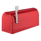 MB1 Post Mount Mailbox Red with Silver Flag - Super Arbor