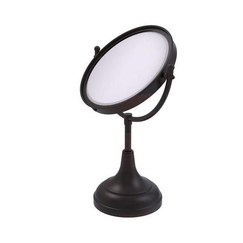 Allied Brass 8-in x 15-in Distressed Bronze Double-Sided Magnifying Countertop Vanity Mirror