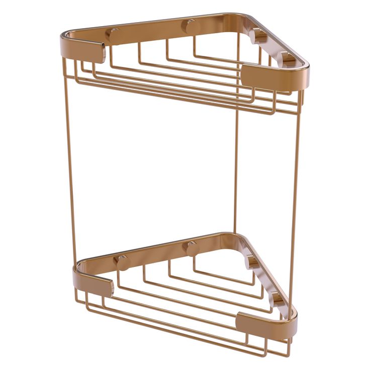 Allied Brass Double Tier Corner Shower Basket in Matte Black