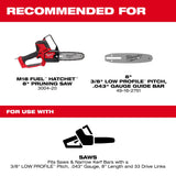 Milwaukee 8 in. Chainsaw Chain, 3-Pack — 3/8 in. Low Profile Pitch, .043 in. Gauge, 33 DL (49-16-2817)