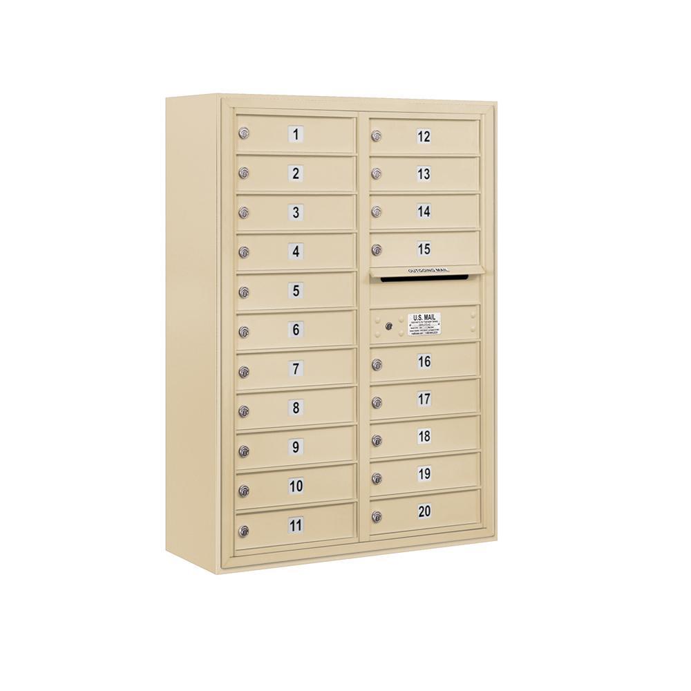 3800 Horizontal Series 20-Compartment Surface Mount Mailbox - Super Arbor