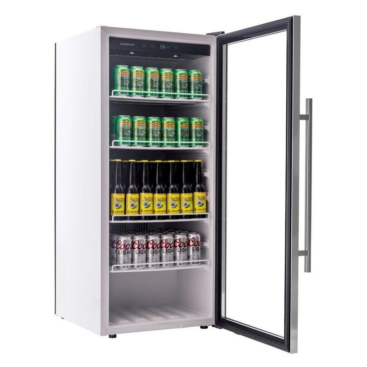 EdgeStar 132-Can Capacity (7.56-cu ft) Commercial Silver Freestanding Beverage Center