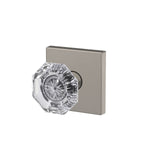 Schlage Custom Alexandria Glass Door Knob with Collins Trim – Matte Black, Combined Interior