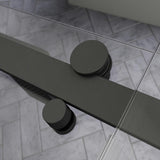 Commix 48 in. x 76 in. Frameless Sliding Shower Door in Matte Black with 5/16 in. (8 mm) Clear Glass - Super Arbor