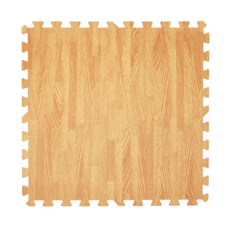 Get Rung Oak Woodgrain Fitness Mat with Interlocking Foam Tiles for Gym Flooring. Excellent for Pilates, Yoga, Aerobic Cardio Work Outs and Kids Playrooms. Perfect Exercise Mat(WOOD, 24SQFT)