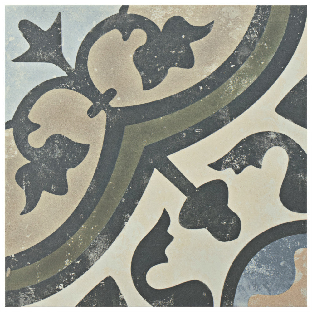 Merola Tile Arte Evoque Carthusian 9-3/4 in. x 9-3/4 in. Porcelain Floor and Wall Tile
