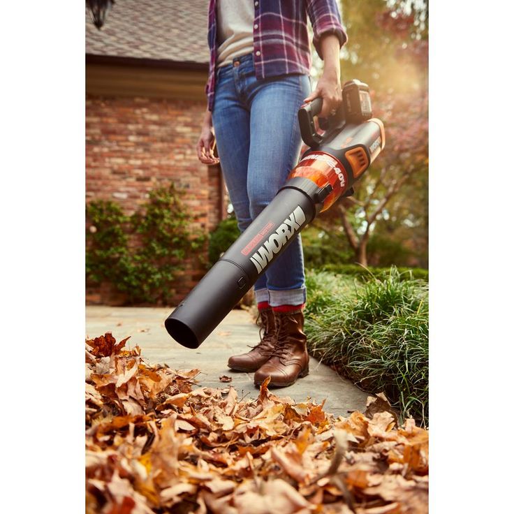 Worx POWER SHARE 40-Volt 430 CFM 90 MPH Leaf Blower with Brushless Motor