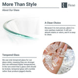 Glass Vessel Sink in Crystal with R9-7007 Faucet and Pop-Up Drain in Chrome - Super Arbor