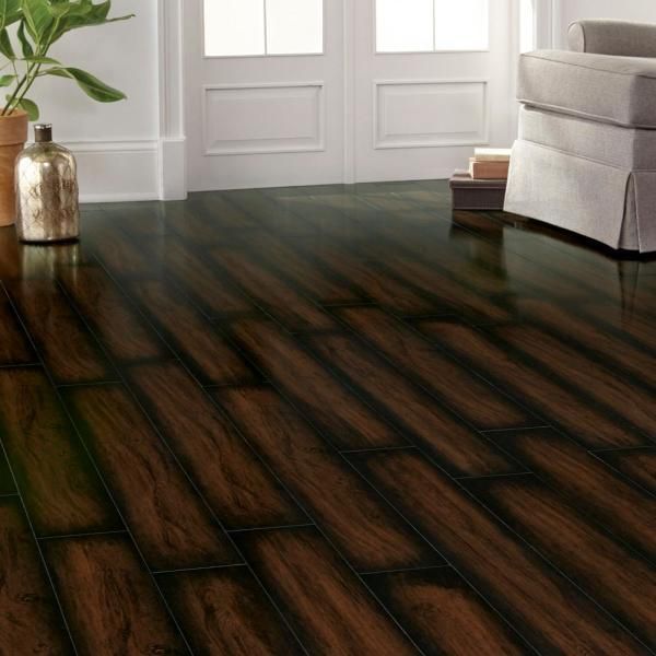 Home Decorators Collection High Gloss Airewood 12 mm T x 5.43 in W x 47.72 in L Water Resistant Laminate Flooring (18.00 sq. ft. / case)
