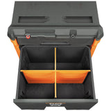 Klein Tools MODbox Two-Drawer Rolling Tool Box, 22.6 in, Orange, Plastic & Metal