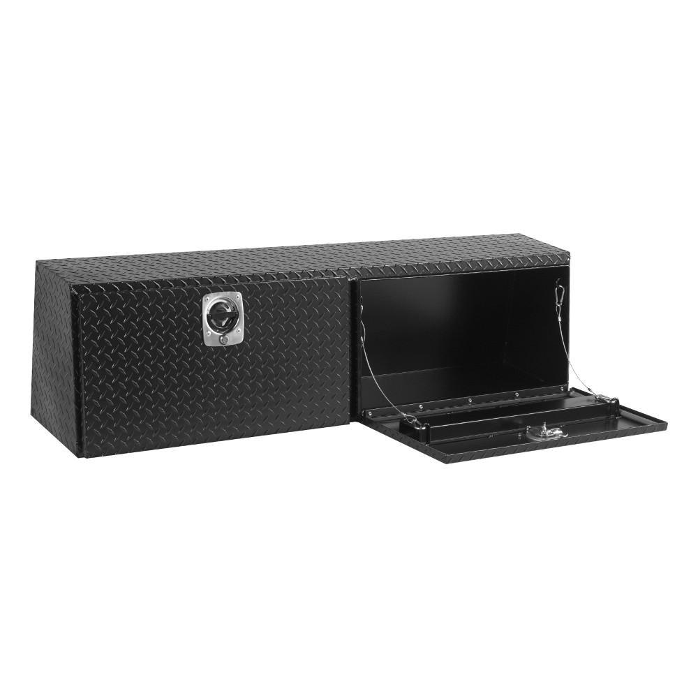 Weather Guard 60.13 Matte Black Aluminum Full Size Top Mount Truck Tool Box - Super Arbor