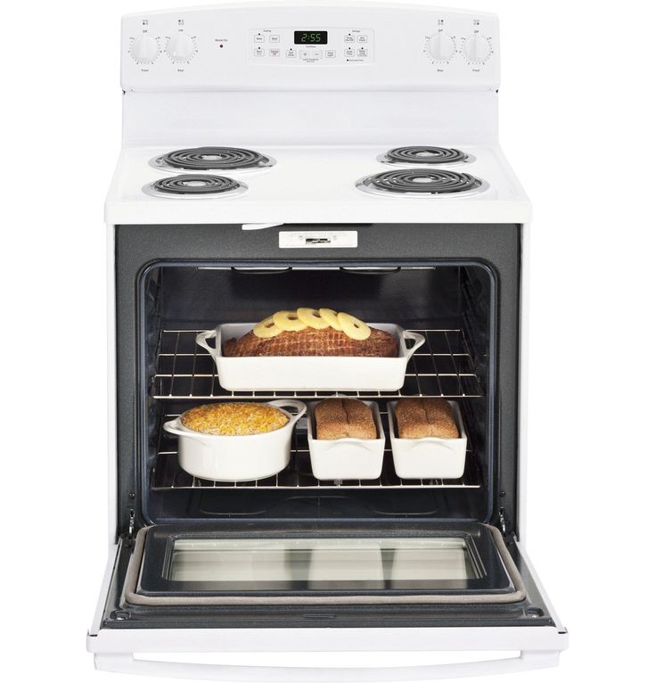 GE 30-in 4 Elements 5-cu ft Freestanding Electric Range (White)