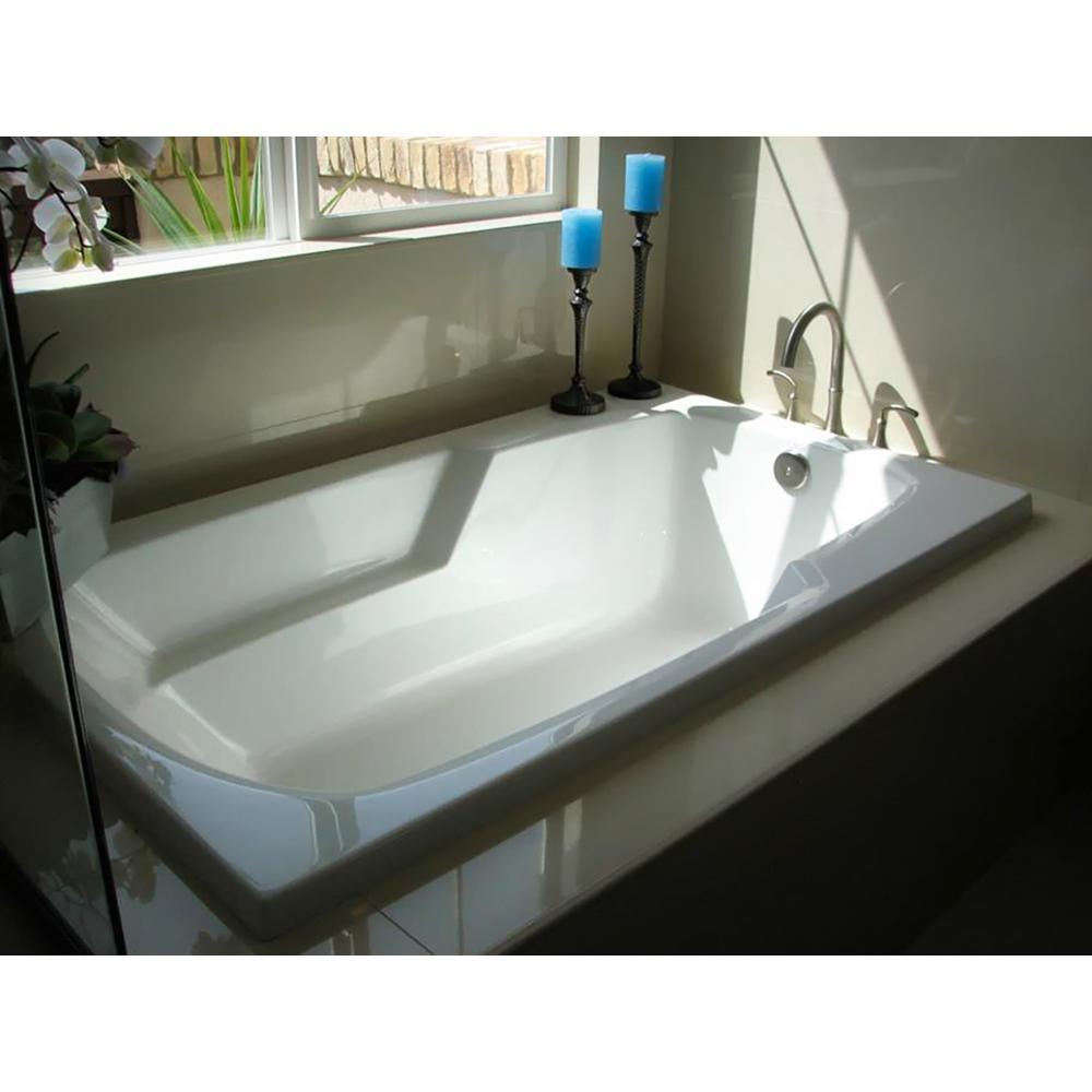 Studio 60 in. Acrylic Rectangular Drop-in Non-Whirlpool Bathtub in White - Super Arbor