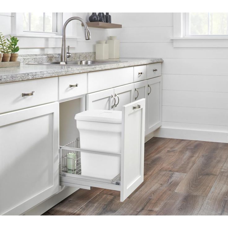Rev-A-Shelf 24-Quart Plastic Soft Close Pull Out Trash Can