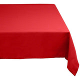 Christmas 60 in. x 104 in. Red Solid Polyester Tablecloth