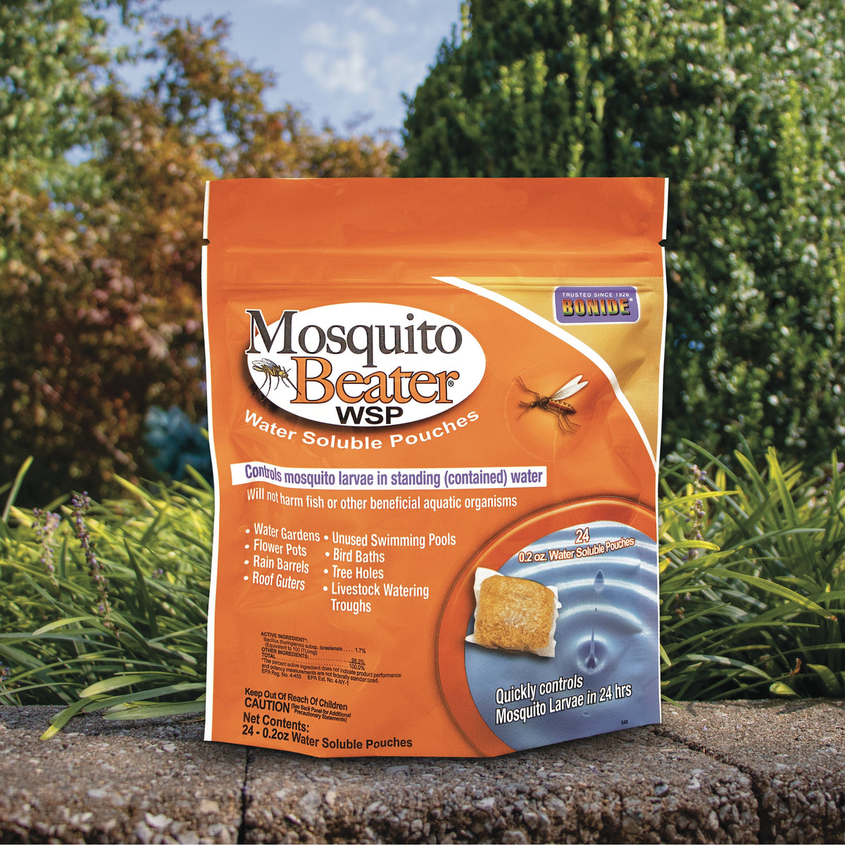 Bonide Mosquito Beater Water Soluble Pouches – 24 Pack (.2 oz each)