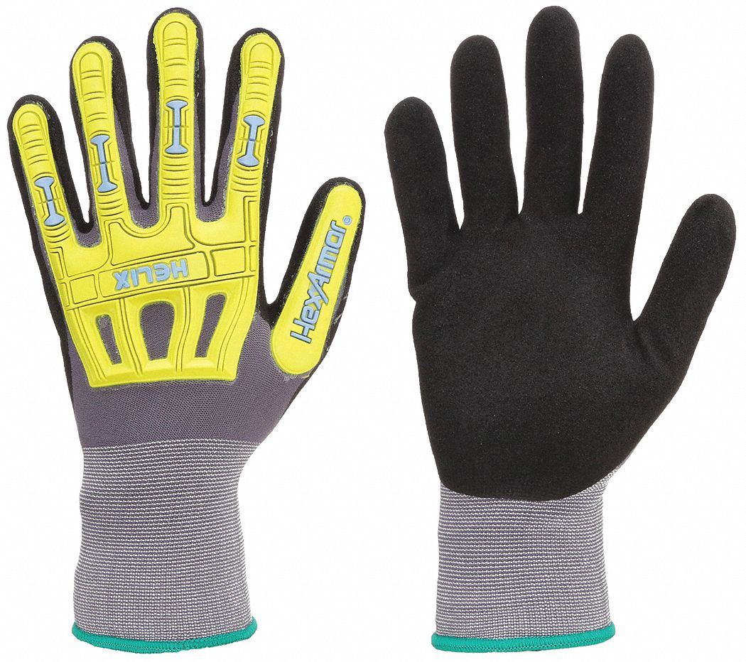 HEXARMOR Helix 1095 XL Sandy Nitrile Coated Impact-Resistant Gloves
