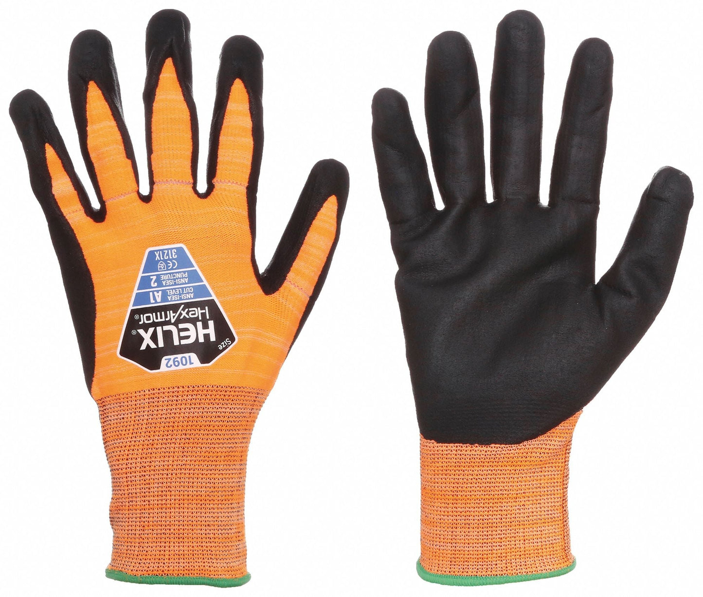 HEXARMOR Helix 1092 Coated Gloves 2XS - Foam Nitrile, Tearaway Safety Gloves