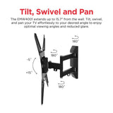 Full Motion Articulating Tilt/Swivel Universal Wall Mount for 17 in. - 55 in. TVs with HDMI Cable - Super Arbor