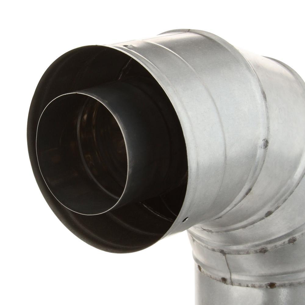 3 in. x 5 in. 90-Degree Elbow Stainless Steel Concentric Venting for Mid Efficiency Tankless Gas Water Heaters - Super Arbor