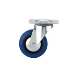4 in. Heavy-Duty Blue Elastic Rubber Swivel Caster