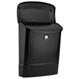Parkside Locking Wall Mount Mailbox in Black - Super Arbor