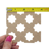 72 in. x 24 in. x 1/8 in. Unfinished Star Decorative Perforated Paintable MDF Screening Panel Insert - Super Arbor