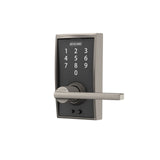 Schlage Century Touch Electronic Door Lock Deadbolt and Latitude Lever, Matte Black